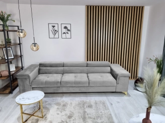Rivaldi 3 Monolith 85 (Niezwykle stylowa i komfortowa sofa trzyosobowa z serii Rivaldi. To idealny wybór dla tych, którzy cenią sobie elegancję i wygodę. Dodatkowo, ruchome zagłówki pozwalają dostosować ją do własnych potrzeb.)